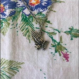 Rock Rebel Praying Hands Necklace